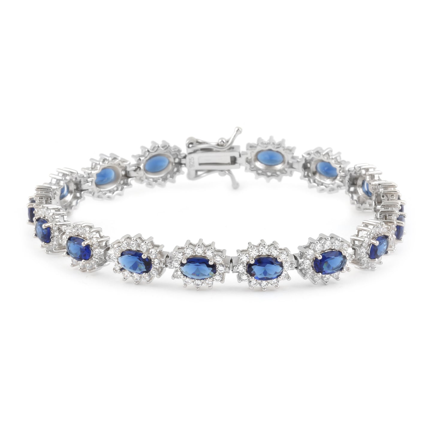 Sterling Silver Bracelet CZ Stone 7.5" BRCZ116
