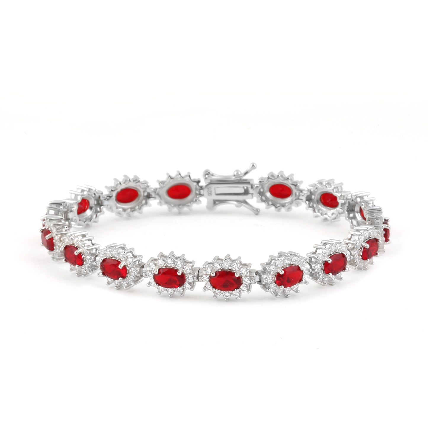 Sterling Silver Bracelet CZ Stone 7.5" BRCZ116