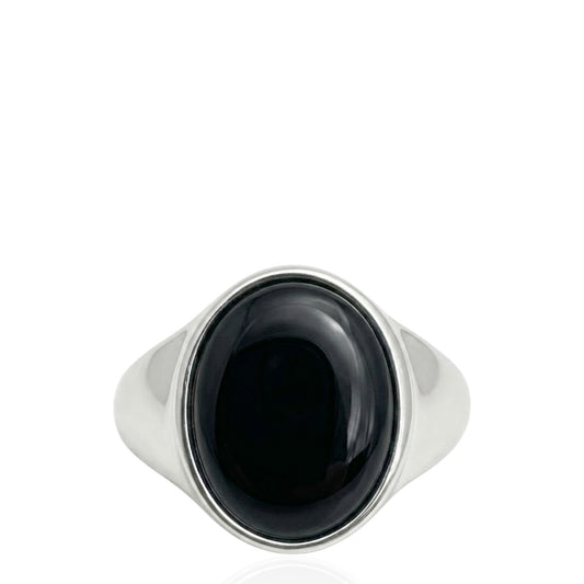 Sterling Silver Signet Ring With Stone SGN01