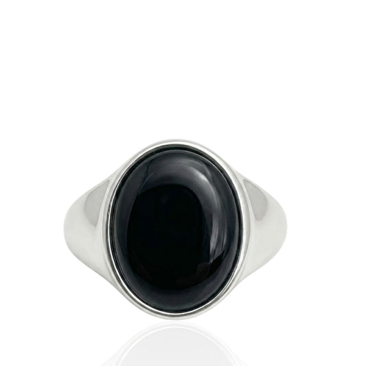 Sterling Silver Signet Ring With Stone SGN01