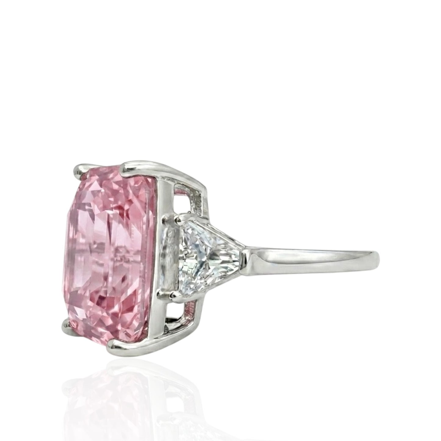 Sterling Silver Ring CZ 14x12 MM Stone RCZ2100