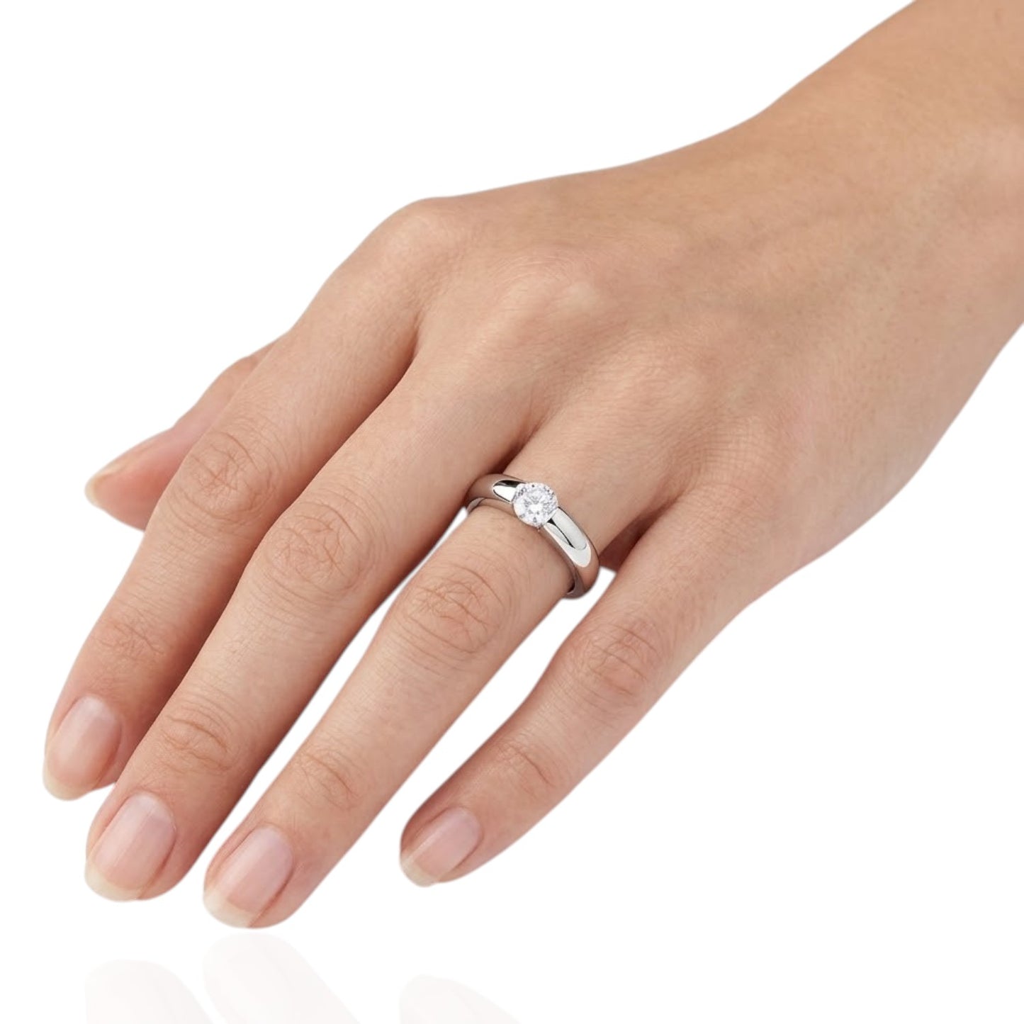 Sterling Silver Ring CZ Stone RCZ10005