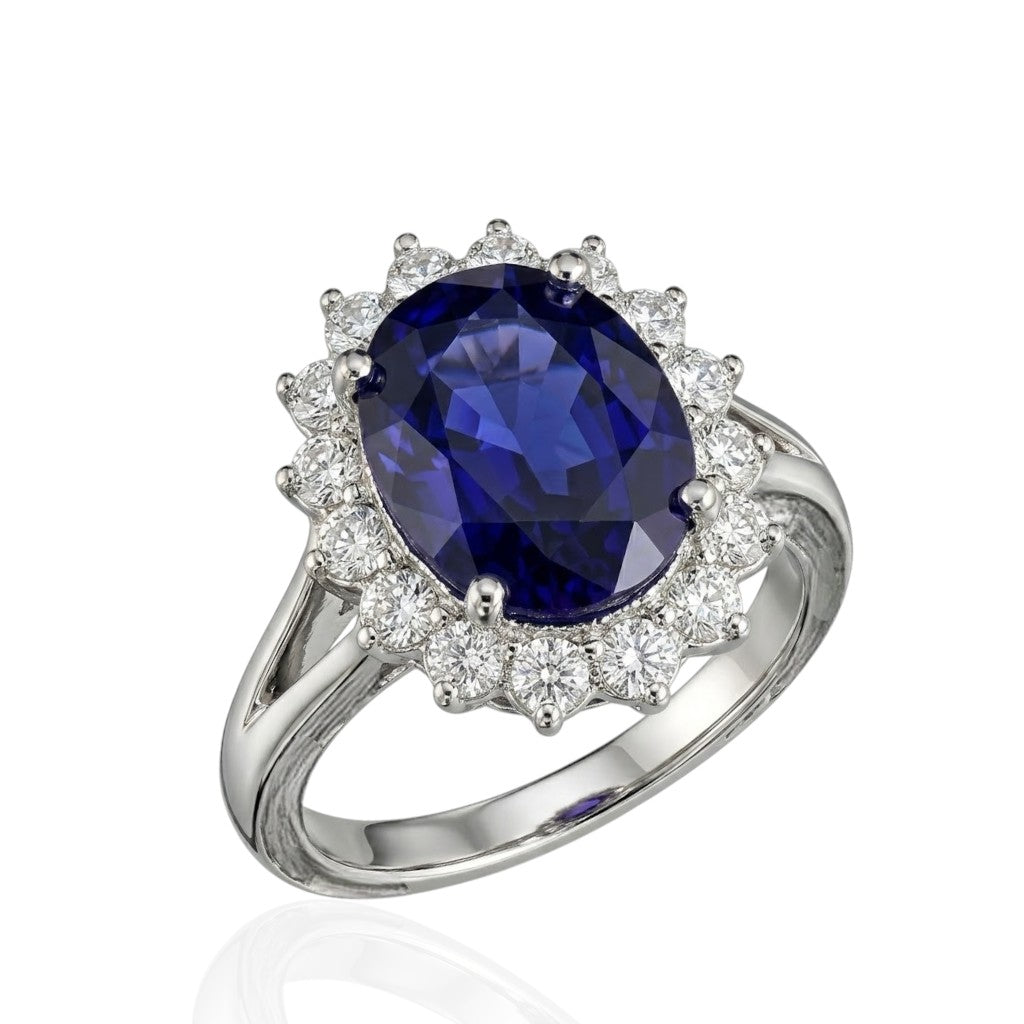 Sterling Silver Ring CZ Oval Stone RCZ164
