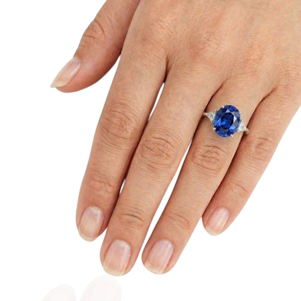 Sterling Silver Ring Oval Stone RCZ3320