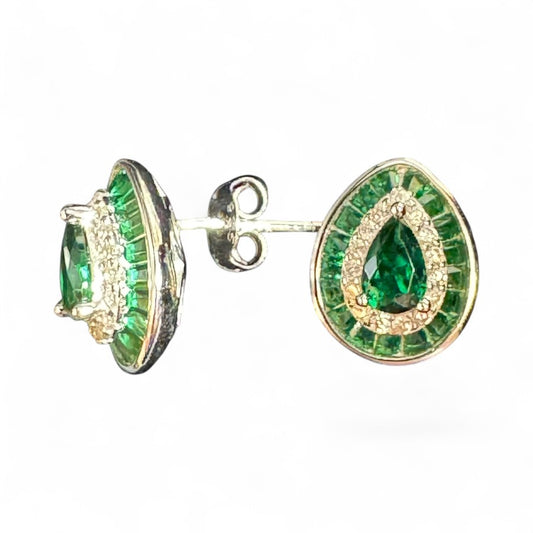 Sterling Silver Stud Earring CZ Stone ECZ10082