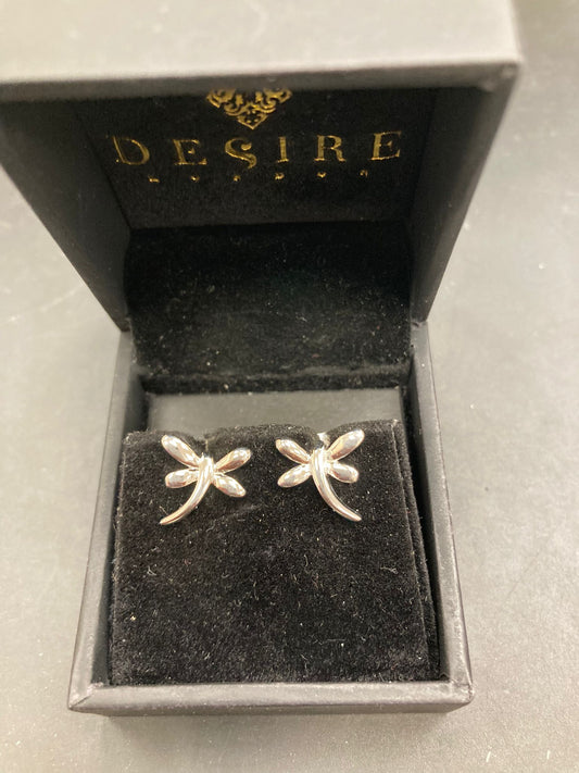 Sterlin Silver Plain Butterfly Earring EP0001