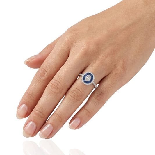 Sterling Silver Ring CZ Stone RCZ10092