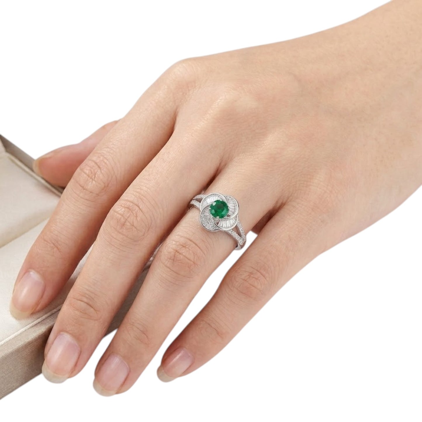 Sterling Silver Ring CZ Stone RCZ10077