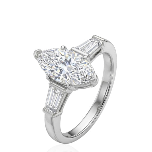 Sterling Silver Ring Round CZ Stone RCZD522