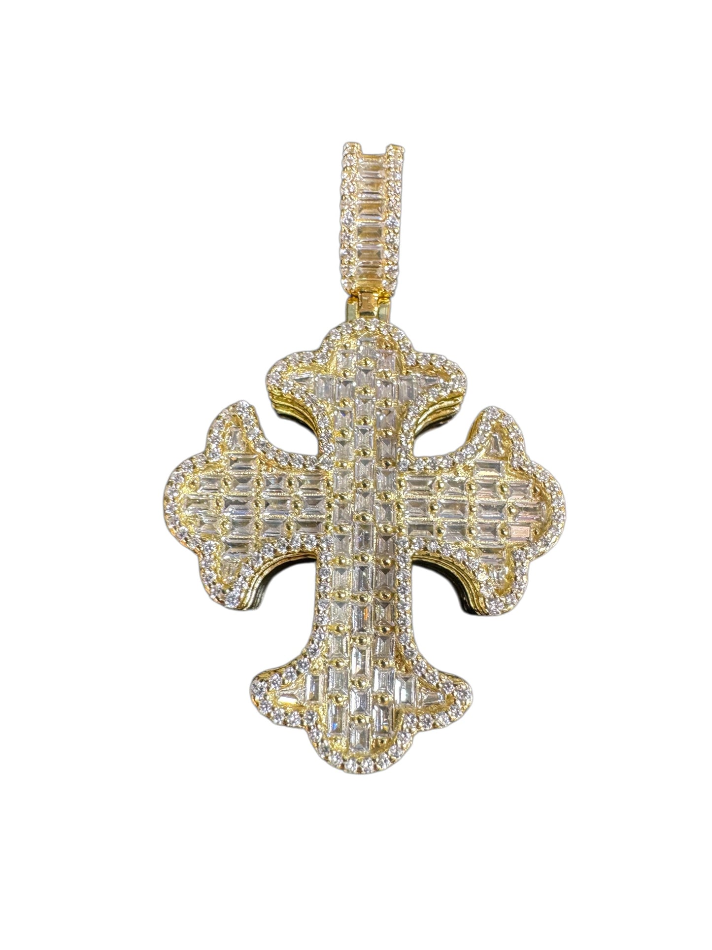 Sterling Silver Cross Pendant CZ Stone MPCZ3354