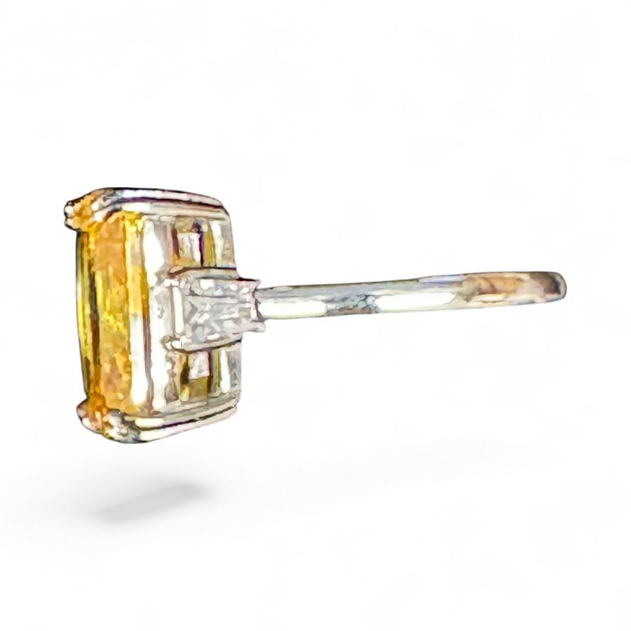 Sterling Silver Ring CZ 14x12 MM Stone RCZ2100