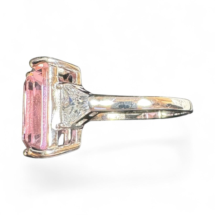 Sterling Silver Ring CZ 14x12 MM Stone RCZ2100