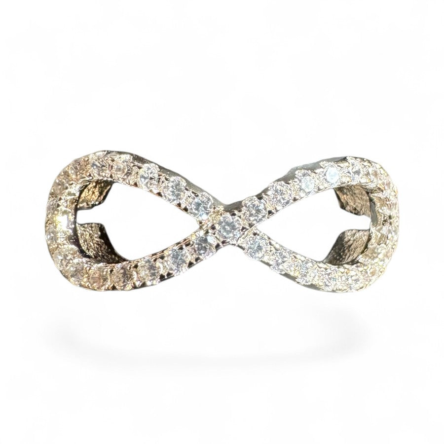 Sterling Silver Infinity Ring CZ Stone RCZ4009