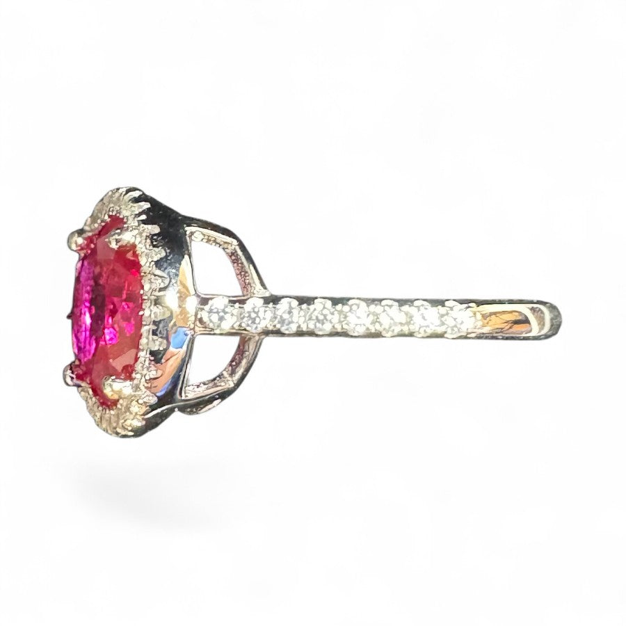 Sterling Silver Ring CZ Round Stone RCZ639