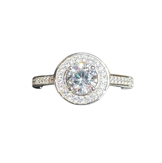 Sterling Silver Ring Round CZ Stone RCZ9517