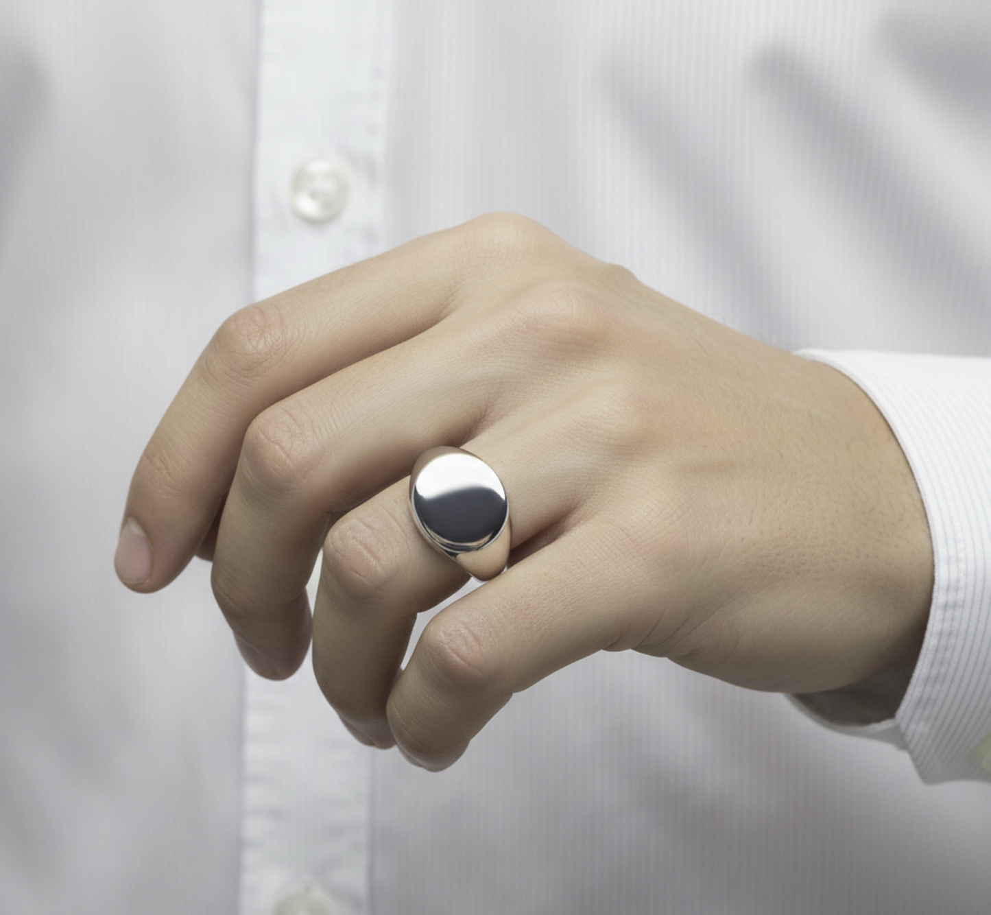 Silver signet ring 