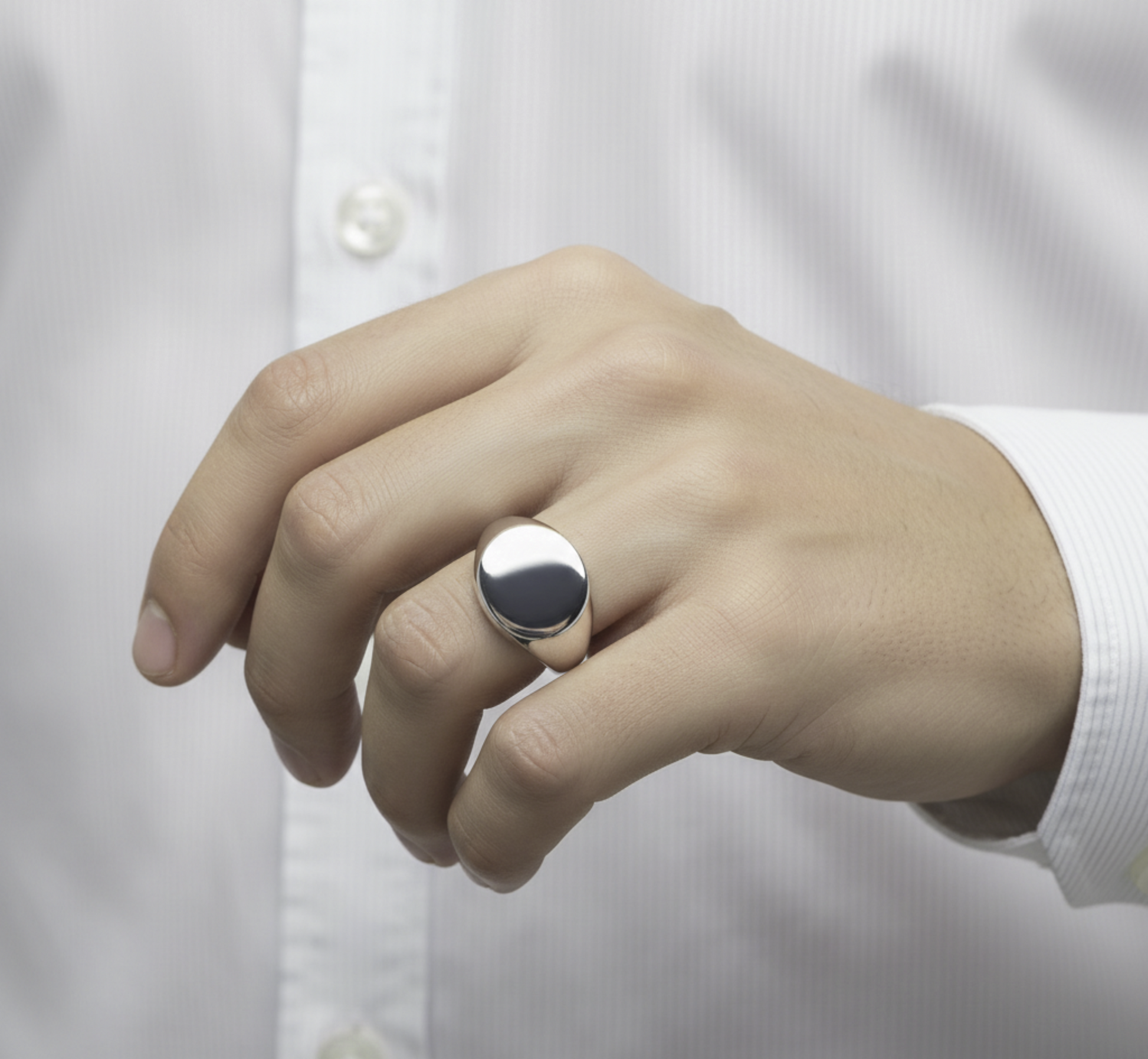 Silver signet ring 