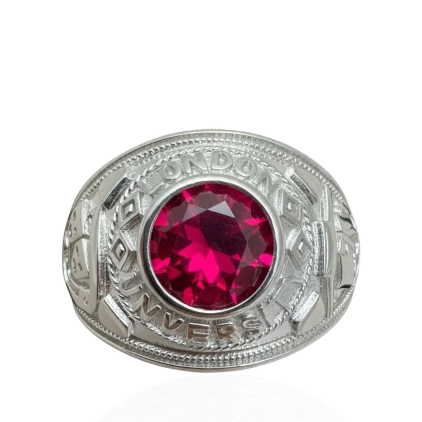 Sterling Silver College Ring CZ Stone RCZ3386