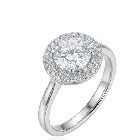 Sterling Silver Ring Round CZ Stone RCZ8132
